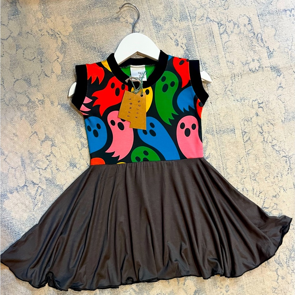 Spicy Toast Ghost Halloween Girls Stretch Dress NWT Size 2/3